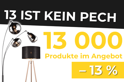 HAPPY13: 13.000 Produkte im Angebot - 13 %