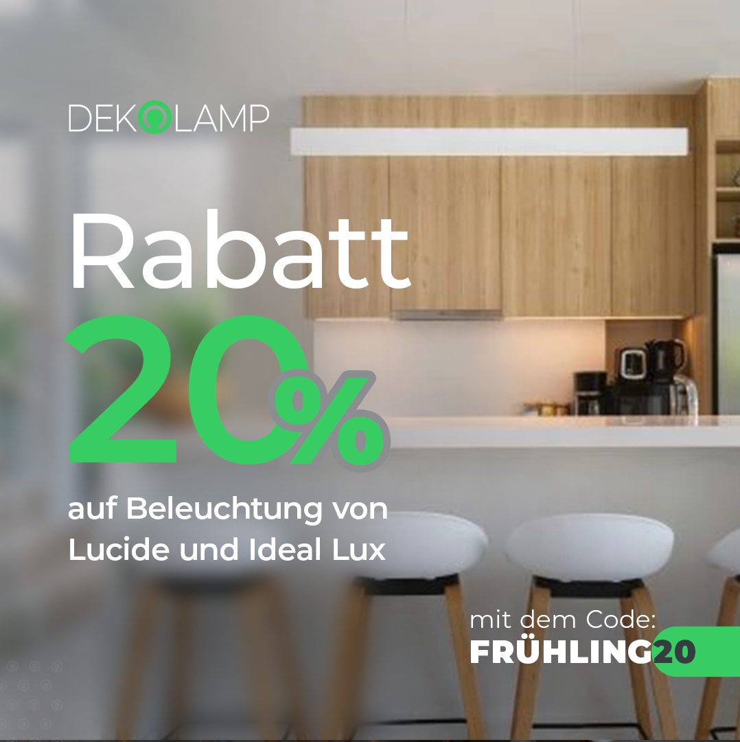 20 % Rabatt auf Ideal Lux und Lucide