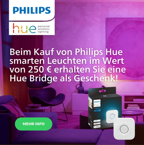 Holen Sie sich die Hue Bridge KOSTENLOS zu Ihrem Kauf