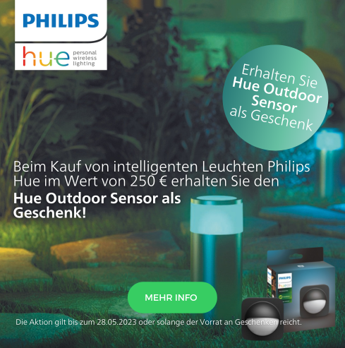Geschenk beim Kauf von Philips Hue