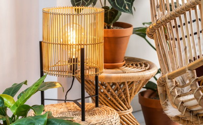 Lampen aus Rattan