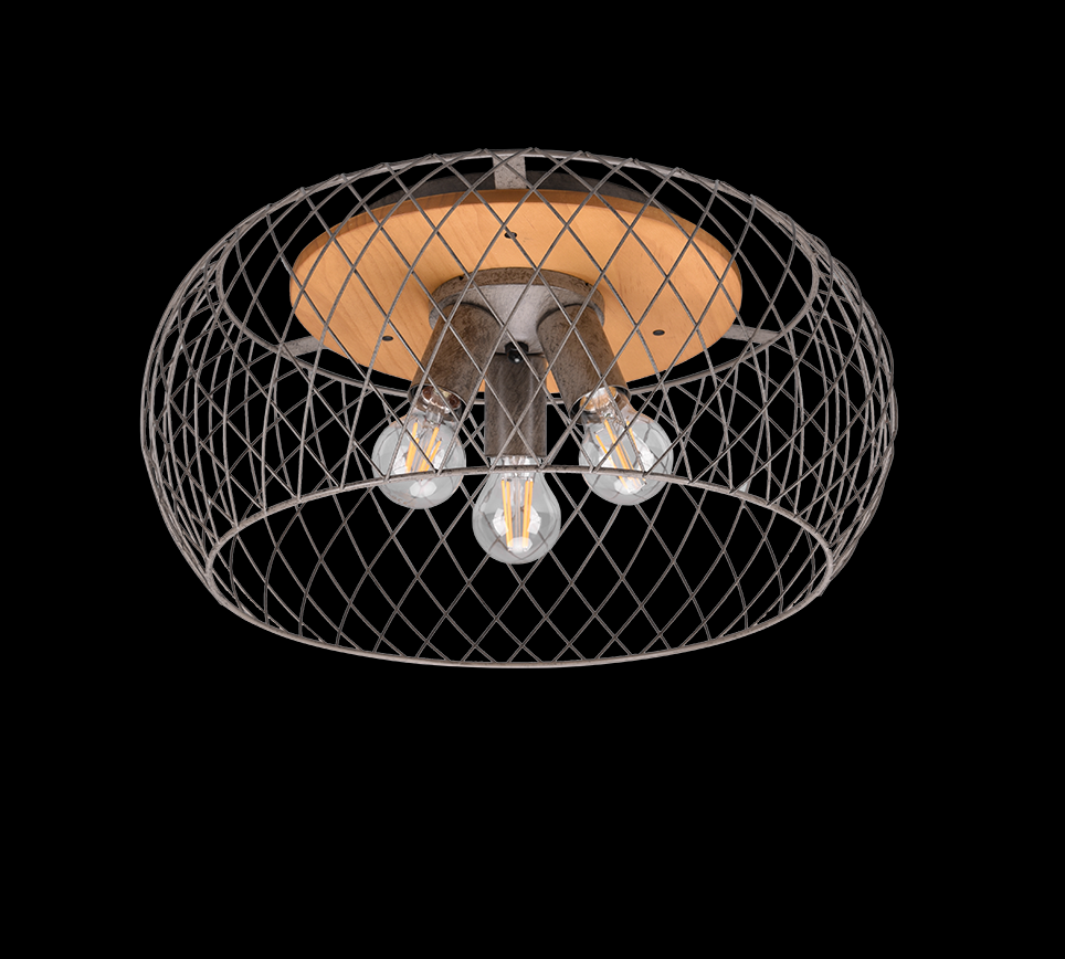 Trio 611100367 Deckeneinbauleuchte Tamil 3x40W | E27 - Nickel