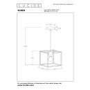 Lucide 00424/01/30 Pendelleuchte Ruben 1x40W | E27