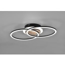 Trio R62783635 LED-Deckenleuchte Giro 1x25W | 3000lm | 2700-6000K | IP20 - integrierter Dimmer, einstellbare Lichtfarbe, Nachtlichtfunktion, Fernbedienung, 3 Dimmstufen mit Schalter, Holzimitation
