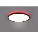 Trio R64371932 LED-Deckenleuchte Aureo 1x30W | 3600lm | 3000-6500K + RGB | IP20 - indirekte Beleuchtung, integrierter Dimmer, stufenlos einstellbare Lichtfarbe, Memory-Funktion, Nachtmodus, Fernbedienung, mattschwarz