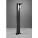 Trio 411660132 Außensäule Ardila 1x40W | E27 | IP44 - Dimmsensor, Licht an/aus Schalter, mattschwarz, transparentes Glas