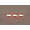 Trio 653610306 LED-Strahler Argus 3x4W + 3x1W | 350lm | 3000K+RGBW | IP20 - integrierter Dimmer, Memory-Funktion, Fernbedienung, separat dimmbar, Chrom