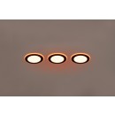 Trio 653610332 Argus 3x4W + 3x1W | 350lm | 3000K+RGBW | IP20 - integrierter Dimmer, Memory-Funktion, Fernbedienung, separat dimmbar, mattschwarz
