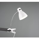 Trio R20731231 Klemmleuchte Harvey - 1x10W | E27 | IP20 - Kabelschalter, flexibler Arm, Metall, mattweiß