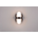 Trio R24256232 LED-Außenwandleuchte Limeira 2x3,5W | 380lm | 3000K | IP44 - Aufsatz-/Hintergrundleuchte, schwarz matt