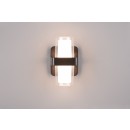 Trio R24266232LED-Außenwandleuchte Limeira 2x3,5W | 380lm | 3000K | IP44 - Aufsatz-/Hintergrundleuchte, schwarz matt