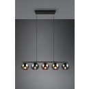 Trio R31305017 Pendelleuchte Sheldon 5x10W | E14 | IP20 - höhenverstellbar, mehrfarbig/schwarz
