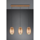 Trio R31573065 Pendelleuchte Bidar 3x28W | E27 | IP20 - höhenverstellbar, Kaffee