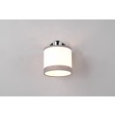 Trio R81551706 Wandleuchte Davos 1x10W | E14 | IP20 - Schalter an der Struktur, chrom/weiss