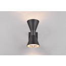 Trio 212560232 Außenwandleuchte Ardas 2x10W | GU10 | IP44 - Lichtrichtung oben/unten, schwarz matt