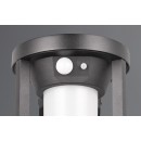 Trio 241069132 LED-Solar-Außenwandleuchte Carmo 1x2W | 130lm | 3000K | IP54 - Bewegungssensor und Orientierungslicht, Batteriebetrieb, Schalter an der Struktur, mattschwarz