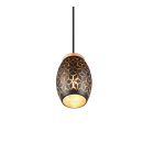 Trio R31571080 Pendelleuchte Bidar 1x28W | E27 | IP20 - höhenverstellbar, schwarz/gold