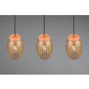 Trio R31573065 Pendelleuchte Bidar 3x28W | E27 | IP20 - höhenverstellbar, Kaffee