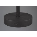 Trio R59151132 LED-Tischleuchte Jeff 1x1,5W | 150lm | 3000K | IP20 - 4-stufige Touchfunktion, Batteriebetrieb, USB-C Betrieb, mattschwarz