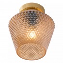 Lucide 03134/01/62 Deckenleuchte Rosalind 1x40w | E27 - Bernstein, Glas, Dimmer