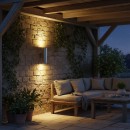 Ideal Lux 033020 Außenwandleuchte 2x60W Gun | E27 | IP54 - Aluminium