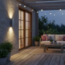 Ideal Lux 033020 Außenwandleuchte 2x60W Gun | E27 | IP54 - Aluminium