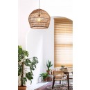 Lucide 03437/60/44 Hängende Deckenleuchte Molloko 1x40w | E27 - Ocker, Rattan, dimmbar