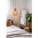 Lucide 03438/35/72 Hängende Deckenleuchte Alban 1x40w | E27 - Hellholz, Rattan, dimmbar