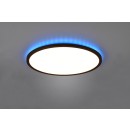 Trio R64371932 LED-Deckenleuchte Aureo 1x30W | 3600lm | 3000-6500K + RGB | IP20 - indirekte Beleuchtung, integrierter Dimmer, stufenlos einstellbare Lichtfarbe, Memory-Funktion, Nachtmodus, Fernbedienung, mattschwarz