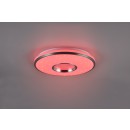 Trio R64401005 Realta LED-Deckenleuchte 1x21W + 1x3W | 2200lm | 2700-6500K + RGBW | IP20 - integrierter Dimmer, stufenlos einstellbare Lichtfarbe, Fernbedienung, Sterneffekt, gebürstetes Aluminium