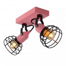 Lucide 08927/02/66 Kinder Spotleuchte Pola 2x60w | E27 - Rosa, einstellbar, dimmbar