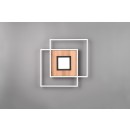 Trio 620710330 LED-Deckenleuchte Via 1x36W | 4200lm | 2700-6500K | IP20 - integrierter Dimmer, stufenlos einstellbare Lichtfarbe, Memory-Funktion, Nachtlicht, Fernbedienung, Holz, schwarz