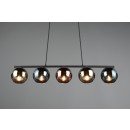 Trio R31305017 Pendelleuchte Sheldon 5x10W | E14 | IP20 - höhenverstellbar, mehrfarbig/schwarz