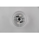 Trio R61552006 Deckenleuchte Davos 2x28W | E14 | IP20 - Stoffschirm, chrom/weiss