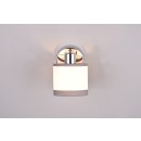 Trio R81551706 Wandleuchte Davos 1x10W | E14 | IP20 - Schalter an der Struktur, chrom/weiss