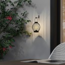 Trio R54036132 LED-Solar-Außenlampe Merida 2700K | IP44 - batteriebetrieben, Schalter an der Struktur, schwarz matt