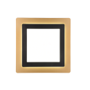 Trio 641510280 LED-Deckenleuchte Morgan 1x46W | 6000lm | 2700-6000K | IP20 - einstellbare Lichtfarbe in Stufen + stufenlos einstellbare Lichtfarbe, integrierter Dimmer, Memory-Funktion, Nachtmodus, Fernbedienung, Zeitschaltuhr, schwarz/gold