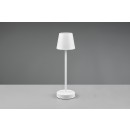 Trio R54086131 LED-Außentischleuchte Martinez 1x2,2W | 250lm | 2700-6500K | IP44 - 4-stufige Touchfunktion, stufenlos einstellbare Lichtfarbe, Akkubetrieb, USB-C Anschluss mit Ladefunktion, mattweiß