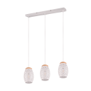 Trio R31573031 Pendelleuchte Bidar 3x28W | E27 | IP20 - höhenverstellbar, weiß
