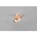 Trio 801170131 Wandleuchte Aruni 1x10W | GU10 | IP20 - switch on structure, Holz, weiß