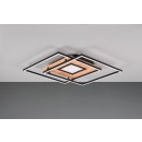 Trio 620710330 LED-Deckenleuchte Via 1x36W | 4200lm | 2700-6500K | IP20 - integrierter Dimmer, stufenlos einstellbare Lichtfarbe, Memory-Funktion, Nachtlicht, Fernbedienung, Holz, schwarz