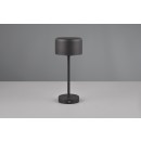 Trio R59151132 LED-Tischleuchte Jeff 1x1,5W | 150lm | 3000K | IP20 - 4-stufige Touchfunktion, Batteriebetrieb, USB-C Betrieb, mattschwarz