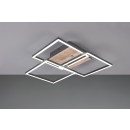 Trio R62883135 LED-Deckenleuchte Mobile 1x27W | 3200lm | 2700-6000K | IP20 - integrierter Dimmer, einstellbare Lichtfarbe, Nachtlichtfunktion, Fernbedienung, variabel schwenkbar, 3 Dimmstufen mit Schalter, Holzimitation