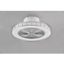 Trio R64122106 LED-Deckenventilator Sandfjord 1x30W | 3420lm | 2700-6500K | IP20 - WIZ-Technologie, 3 Geschwindigkeitsstufen, integrierter Dimmer, einstellbare Lichtfarbe, Memory-Funktion, Nachtlichtfunktion, Fernbedienung, Zeitschaltuhr