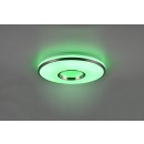 Trio R64401005 Realta LED-Deckenleuchte 1x21W + 1x3W | 2200lm | 2700-6500K + RGBW | IP20 - integrierter Dimmer, stufenlos einstellbare Lichtfarbe, Fernbedienung, Sterneffekt, gebürstetes Aluminium