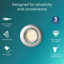 Philips 8720169392649 Einbaurahmen Peridot  GU10 | chrom