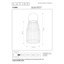 Lucide 06801/01/33 LED Außen-Tischlampe Fjara 1x0,3W | 30lm | 2800k | IP44 - grün, dimmbar, metallisch, aufgeladen
