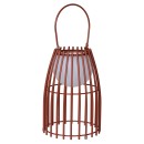 Lucide 06801/01/97 LED Außen Tischlampe Fjara 1x0,3W | 30lm | 2800k | IP44 - rostig, dimmbar, metallisch, aufladen
