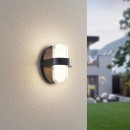Trio R24256232 LED-Außenwandleuchte Limeira 2x3,5W | 380lm | 3000K | IP44 - Aufsatz-/Hintergrundleuchte, schwarz matt
