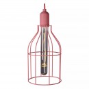 Lucide 08327/01/66 Hängende Deckenleuchte Pola 1x60w | E27 - Rosa, dimmbar